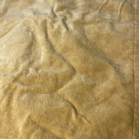 Lot of 4 Yellow Tan Velvet Placemats Soft 18”x14” Stitched Boarder Vintage - Picture 3 of 4